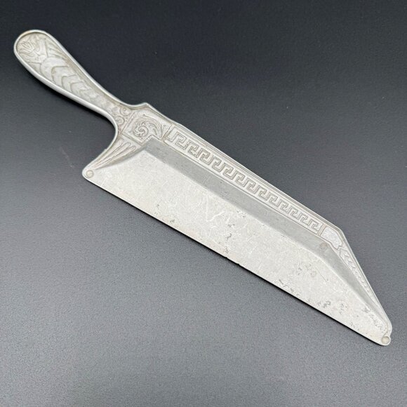 Antique Aluminum Silent Butler Crumb Catcher Tray with Scraper Vintage - Picture 2 of 16